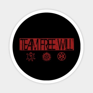 TEAM FREE WILL - SPN "Supernatural" Magnet